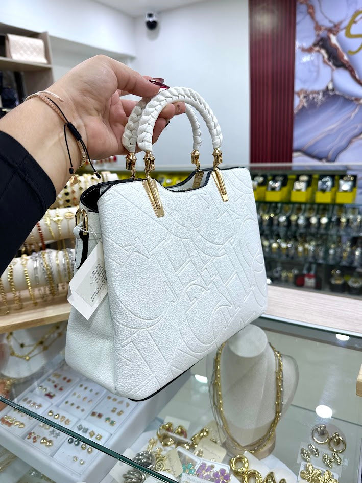 BOLSO DE MANO CHANEL BLANCO