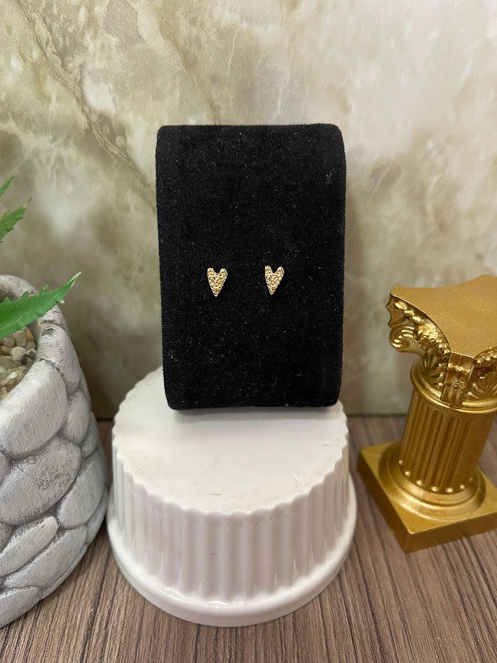 TOPO CORAZON MICROCIRCON 4X7MM ORO LAMINADO