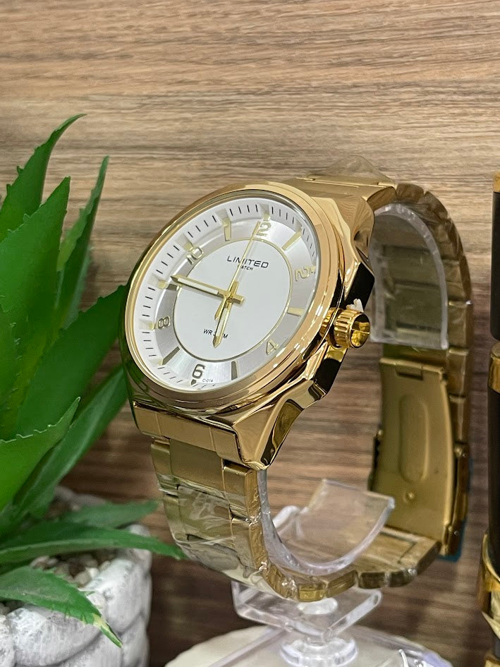 RELOJ LIMITED CABALLERO ELEGANTE ESFERA BLANCA