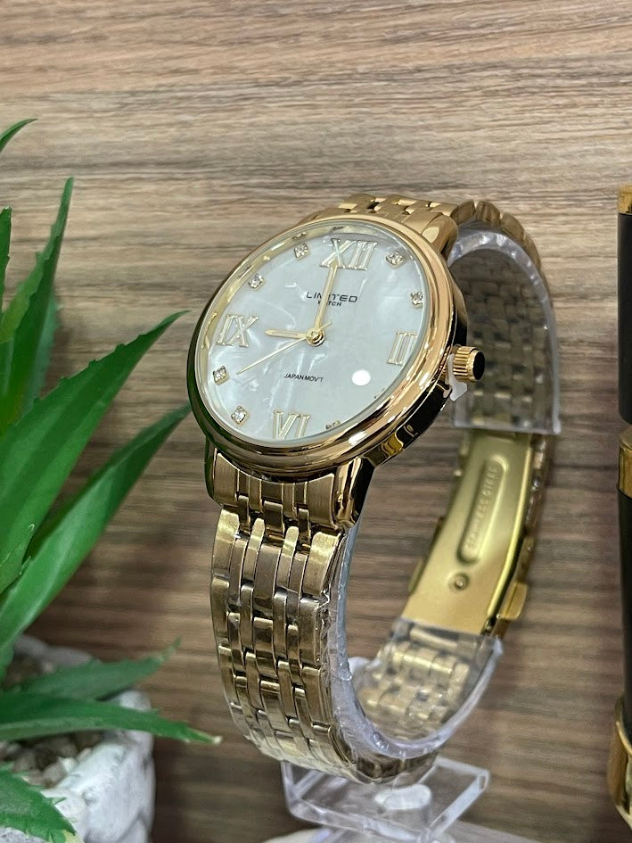 RELOJ LIMITED DAMA DORADO NUMEROS ROMANOS