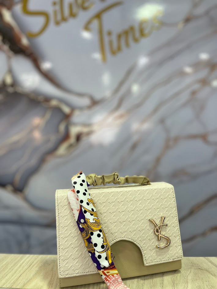 BOLSO TIPO CARTERA BEIGE/BLANCO HUESO YS