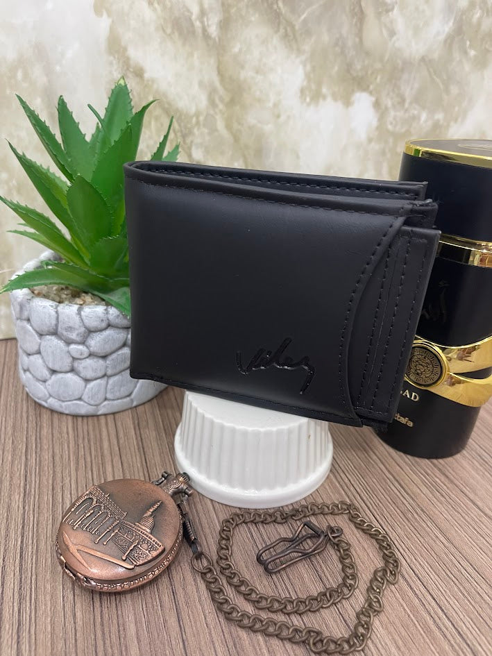 BILLETERA PARA HOMBRE DOBLE FUNCION NEGRA