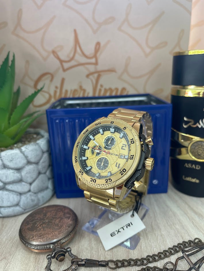 RELOJ HOMBRE EXTRI TODO DORADO