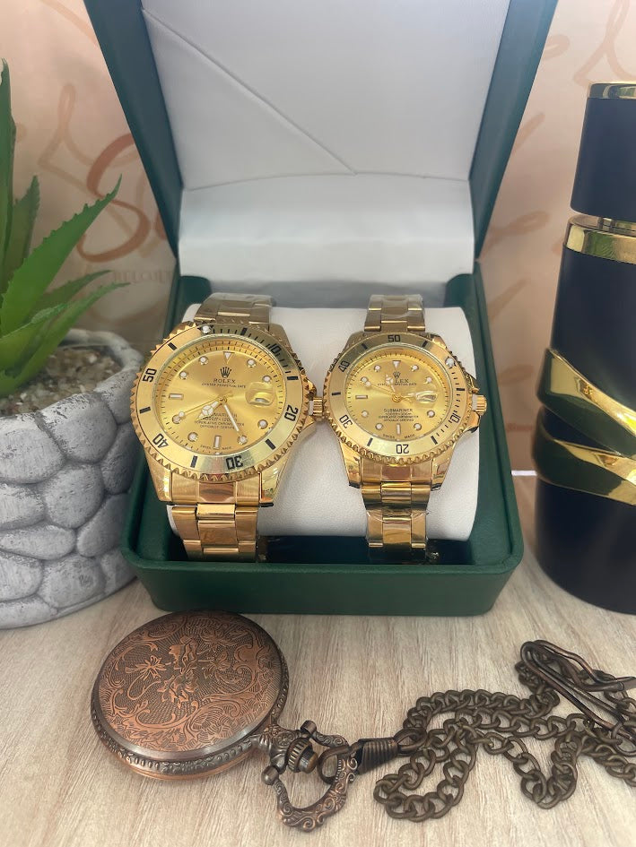 COMBO PAREJA TODO DORADO