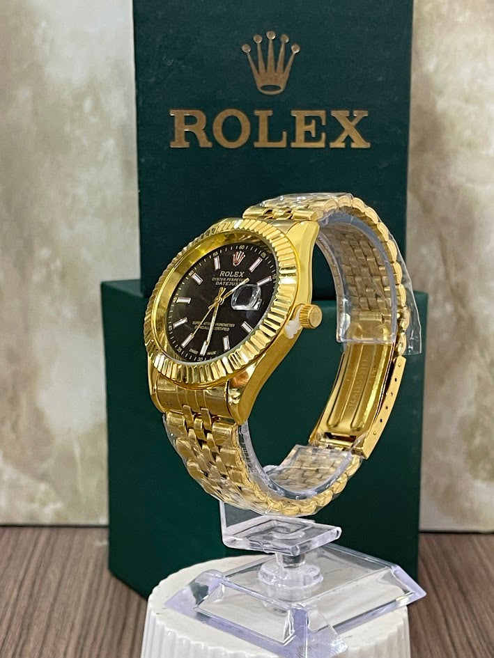 ROLEX DORADO ESFERA NEGRA INCLUYE CAJA