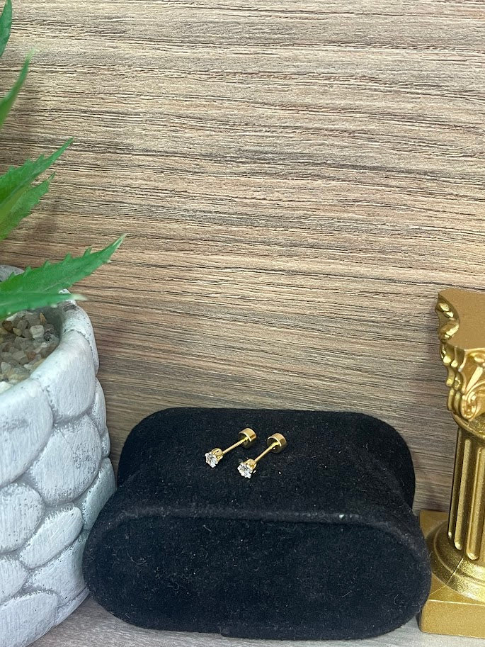 TOPO SEGURIDAD CIRCON 3MM ORO LAMINADO