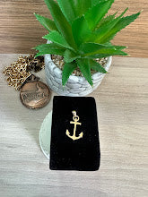 DIJE ANCLA LISA ORO LAMINADO
