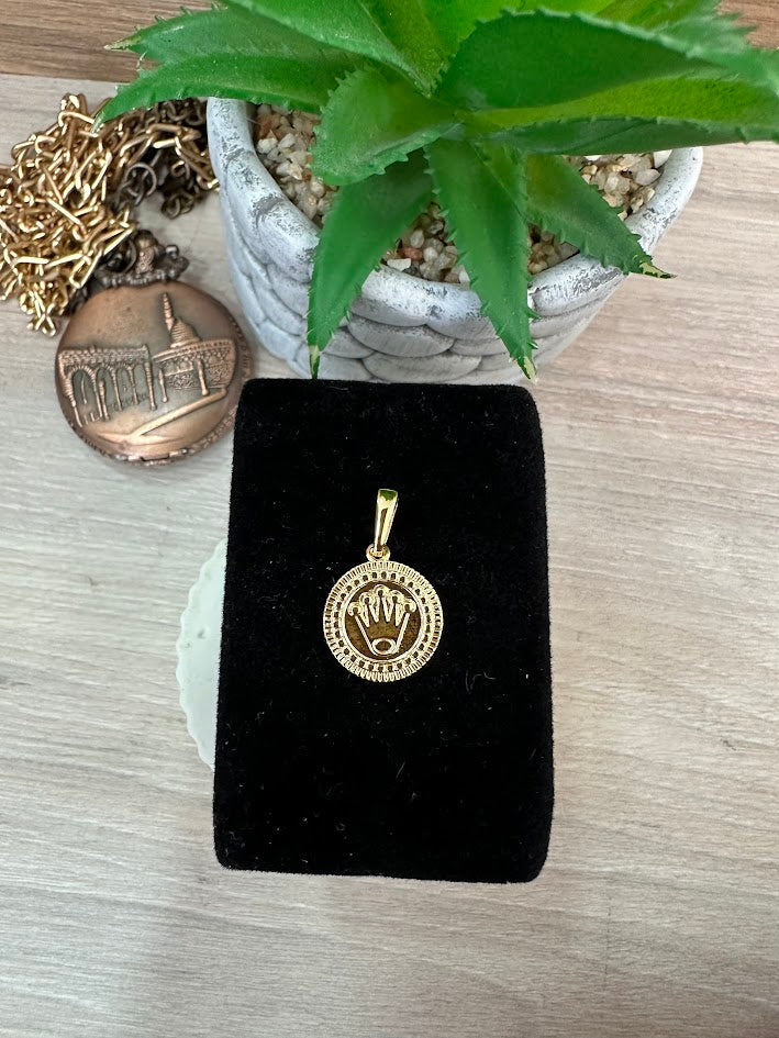 DIJE REDONDO RX ORO LAMINADO