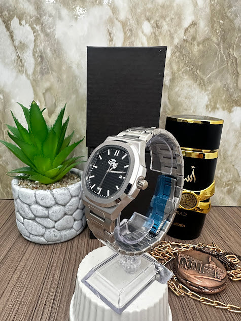 BLU CABALLERO PLATEADO ESFERA NEGRA