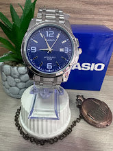 RELOJ CASIO PLATEADO ESFERA AZUL