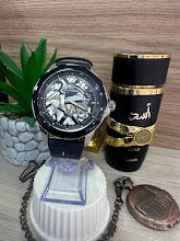 RELOJ TOMMY PLATEADO ARO NEGRO MANILLA CUERO AZUL