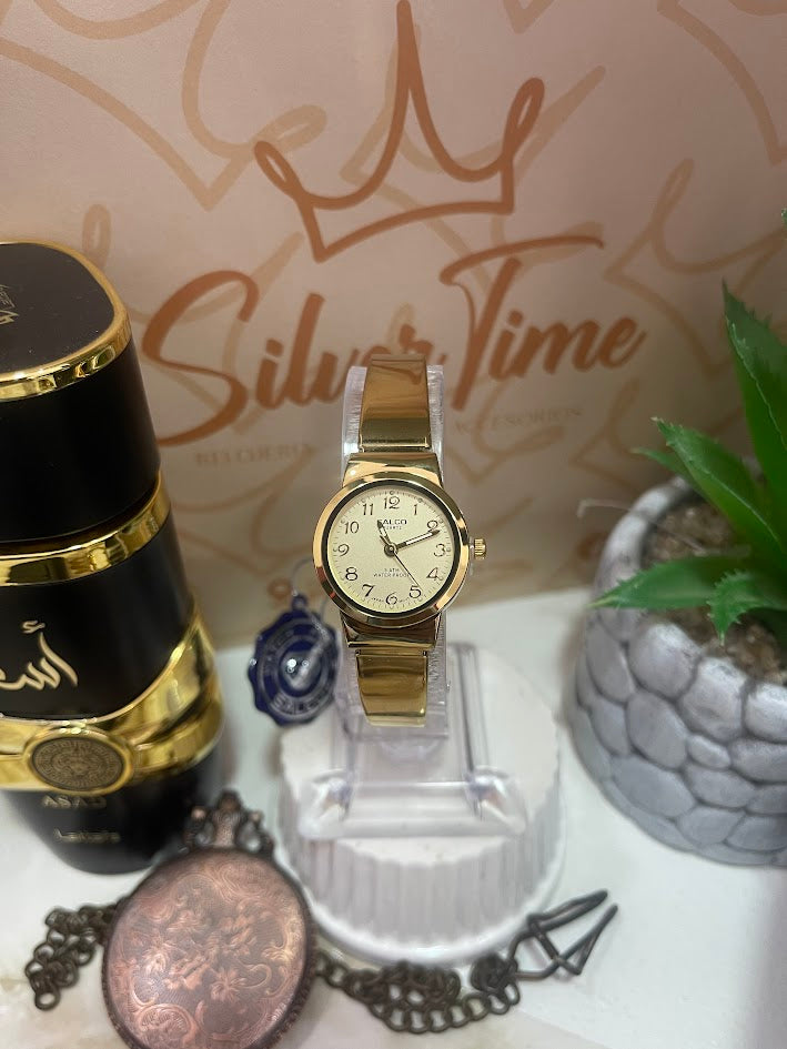 RELOJ SALCO DAMA DORADO ESFERA DORADA