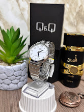Q&Q METALICO PLATEADO ESFERA BLANCA