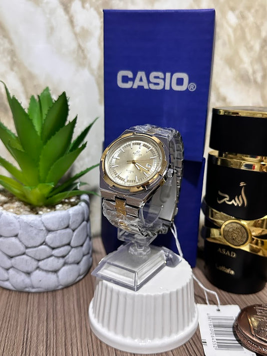 CASIO EDIFICE BICOLOR ESFERA PLATEADA