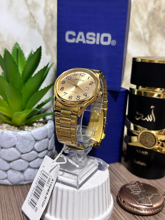 CASIO DORADO ESFERA DORADA CON CALENDARIO