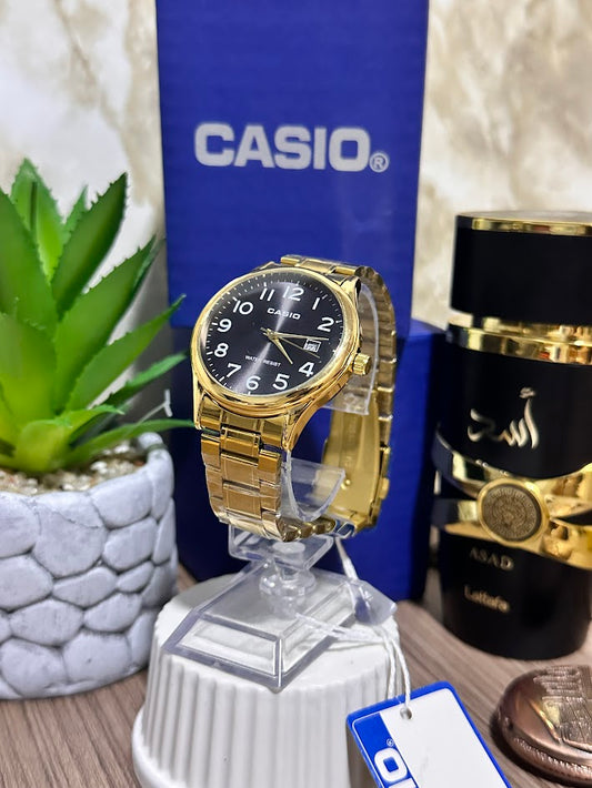 CASIO METALICO PLATEADO ESFERA NEGRA