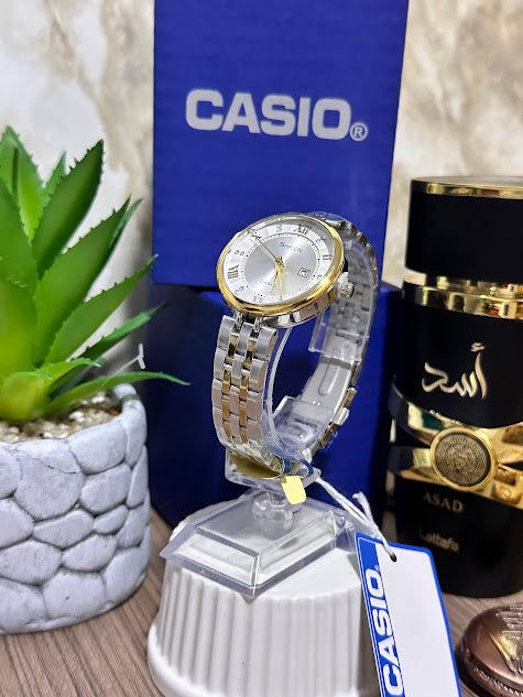 CASIO DAMA VICOLOR ESFERA BLANA CALENDARIO