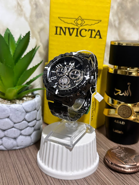 Invicta Metálico Negro Esfera Negra AAA