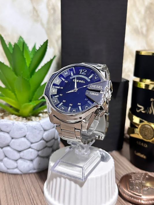 RELOJ DIESEL PLATEADO ESFERA AZUL