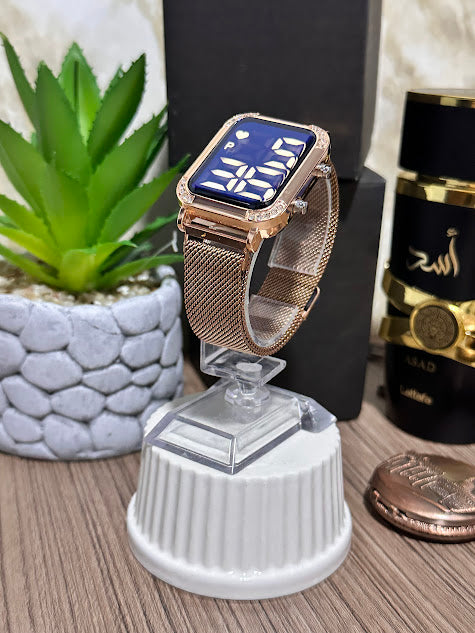 RELOJ DIGITAL CUADRADO DIAMANTE MAXI- VARIOS