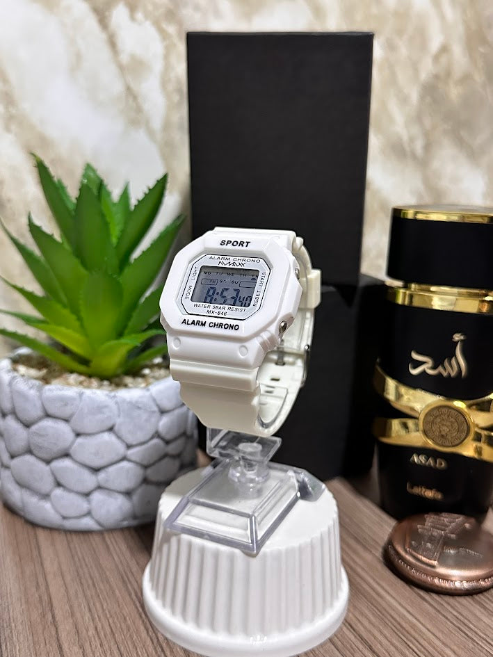 RELOJ DIGITAL TOTAL WHITE