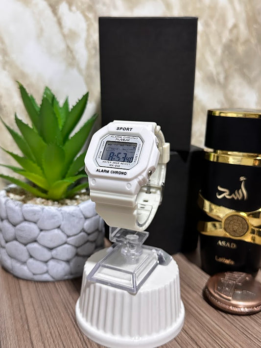 RELOJ DIGITAL TOTAL WHITE