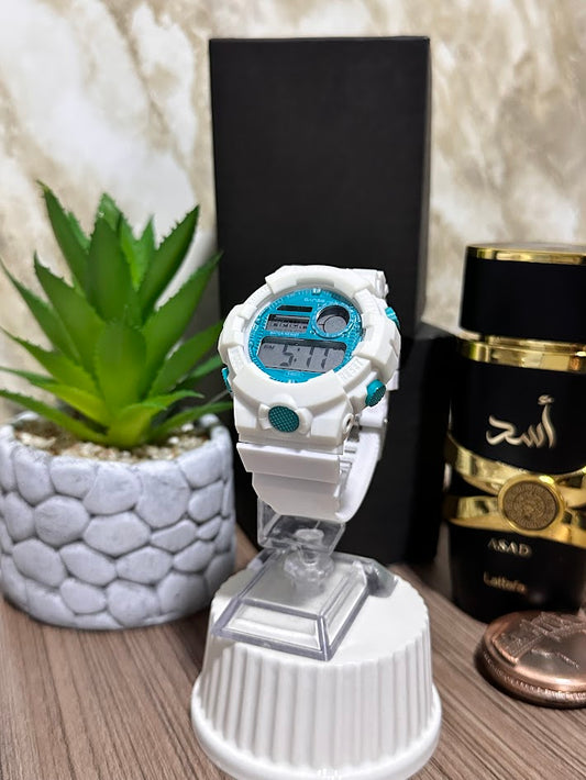 RELOJ DIGITAL DAMA ESFERA SILICONA AZUL