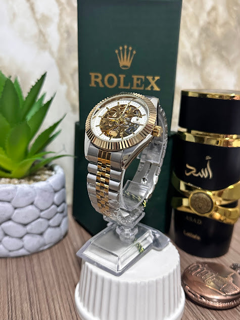 Rolex Bicolor Esfera Blanca Abierta