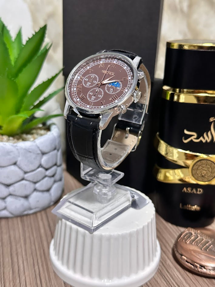 RELOJ GENEBA TIPO CUERO- VARIOS