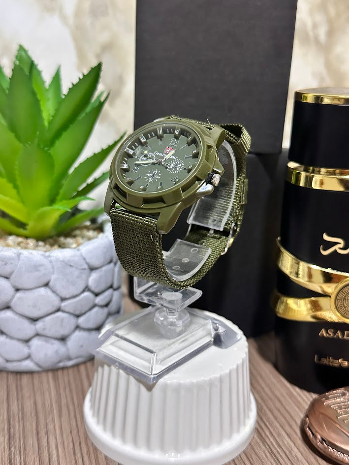 RELOJ GEMIUN ARMI MANILLA TELA- VARIOS