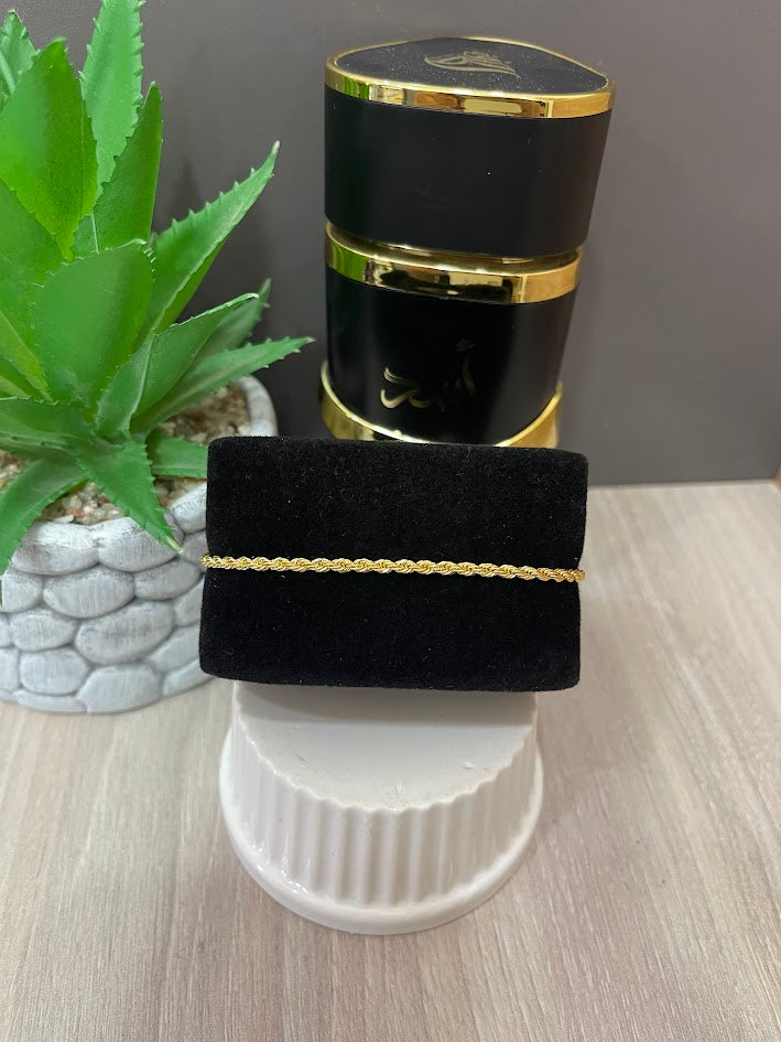 PULSERA ORO LAMINADO TEJIDO LAZO