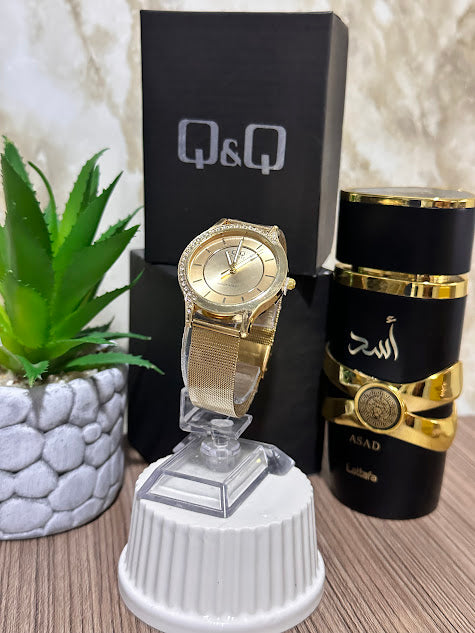QYQ Dorado Esfera Dorado Detalles de Diamantes