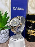 CASIO METALICO BICOLOR FONDO PLATEADO