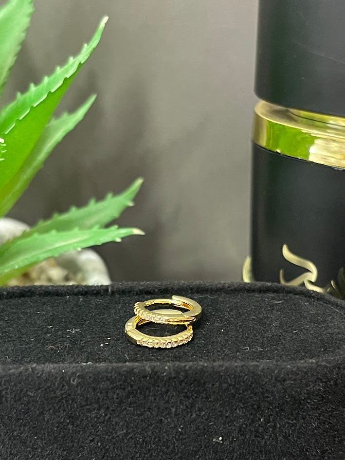 ARGOLLA CLICK CIRCON 14MM ORO LAMINADO