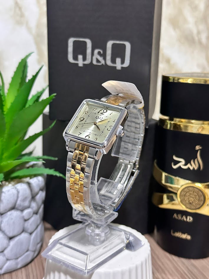 QYQ BICOLOR CUADRADO ESFERA DORADA