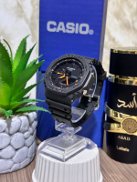 CASIO EDIFICE SILICONA FONDO NEGRO LETRAS NARANJA