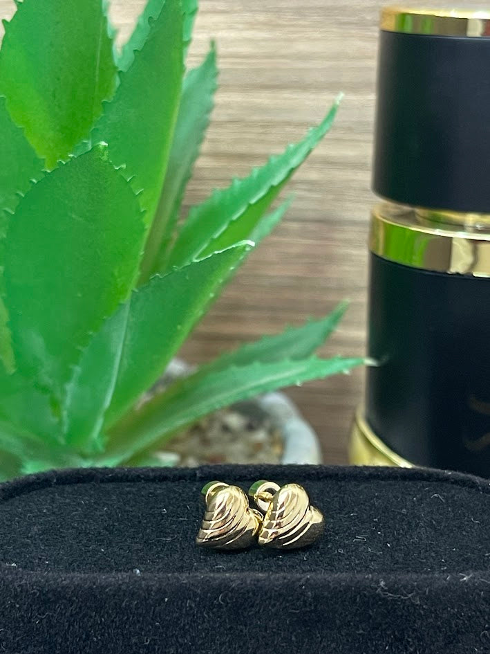 TOPO DE CORAZON RAYAS ORO LAMINADO