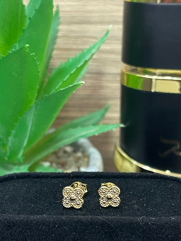 TOPO TREBOL DIAMANTADO ORO LAMINADO
