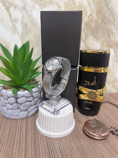 SALCO METALICO DAMA PLATEADO ESFERA PLATEADO