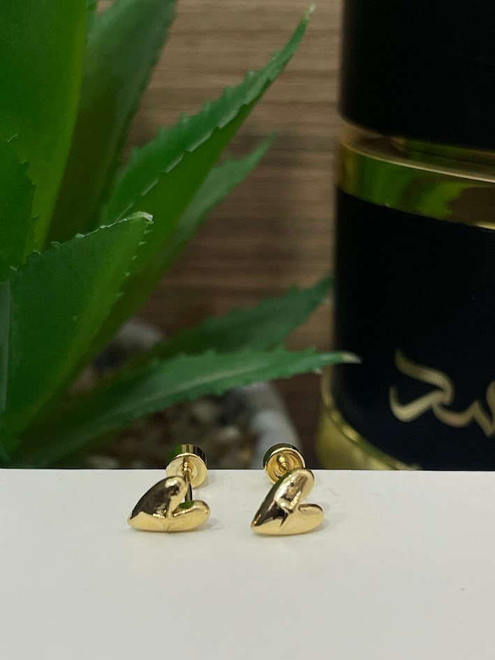 TOPO SEGURIDAD CORAZON LISO 6MM ORO LAMINADO