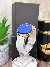 RELOJ DORADO DIGITAL TIPO APPLE MANILLA DE SILICONA BLANCA