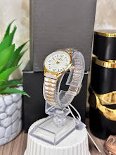 RELOJ TIPO SALCO DAMA BICOLOR ESFERA BLANCA