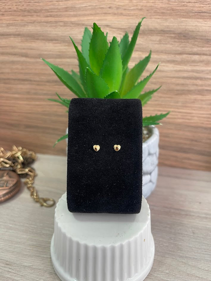 TOPO CORAZON MINI LISO 4MM ORO LAMINADO