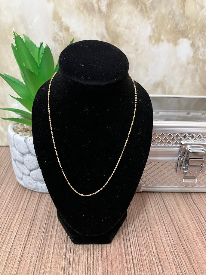 CADENA ESLABON MINI 45CM ORO LAMINADO