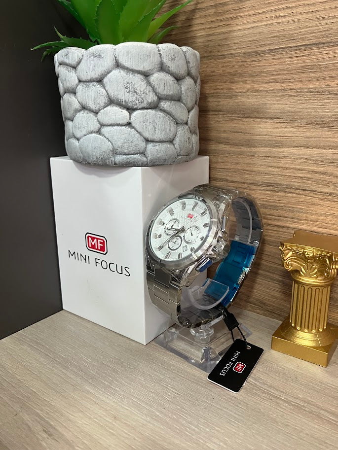 RELOJ CABALLERO MINI FOCUS PLATEADO FONDO PLATEADO