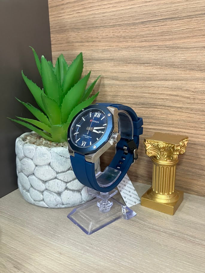 RELOJ CURREN CABALLERO DEPORTIVO AZUL