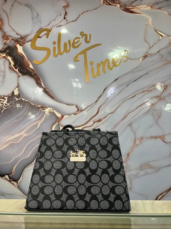 BOLSO DAMA COACH NEGRO ESTAMPADO