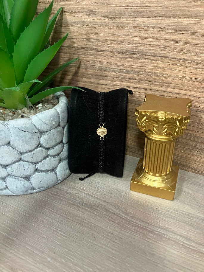 PULSO ORO LAMINADO VIRGEN COLOR NEGRO
