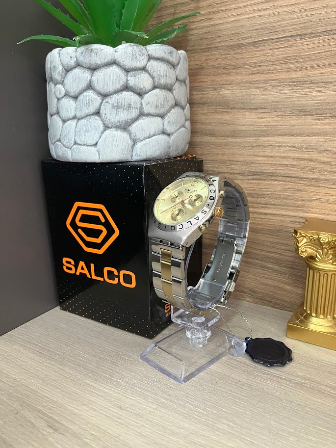 RELOJ SALCO CABALLERO TODO PLATEADO