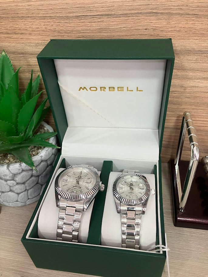 COMBO PAREJA MORBELL PLATEADO